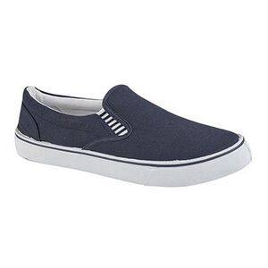 Dek Boys Gusset Casual Canvas Yachting Shoes / Navy Blue